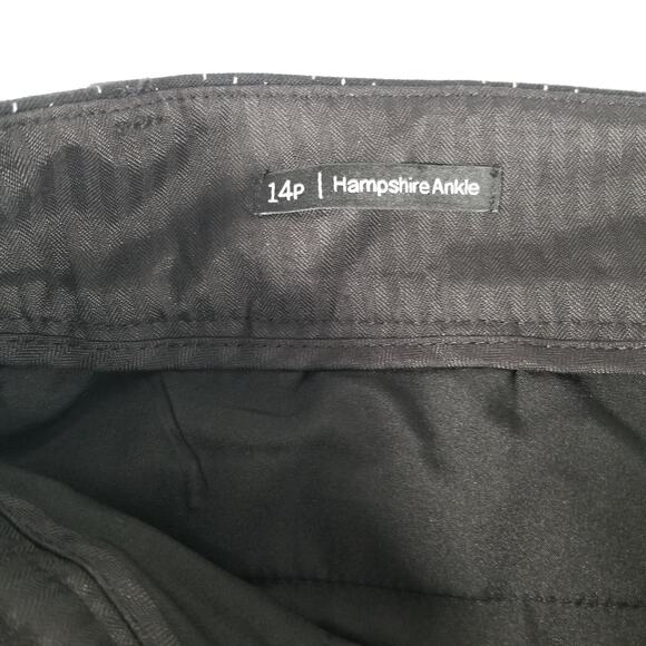 Talbots Hampshire Black White Dot Stretch Ankle 4 Pocket Pants Size 14 P - Picture 4 of 5
